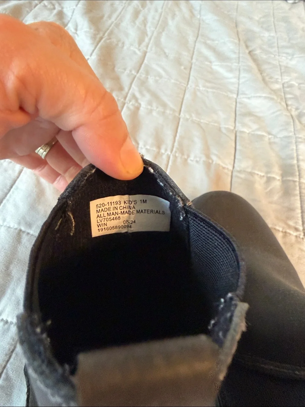 Levi's Black Kids Chelsea Boots size 1